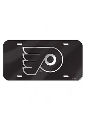 Philadelphia Flyers Black Crystal Mirror Car Accessory License Plate