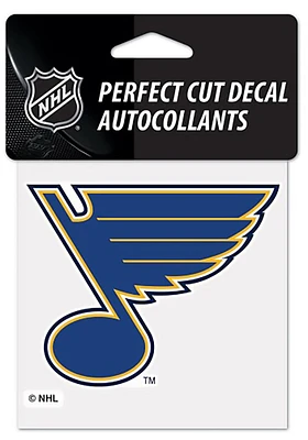 St Louis Blues 4x4 Die Cut Auto Decal - Blue
