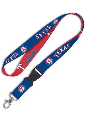 Texas Rangers 2 Color Buckle Lanyard - Blue