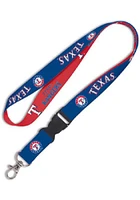 Texas Rangers 2 Color Buckle Lanyard - Blue