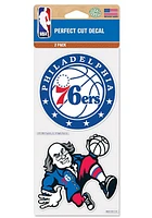 Philadelphia 76ers Perfect Cut Design Auto Decal - Blue