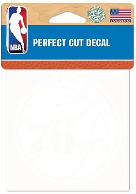 Philadelphia 76ers Perfect Cut Graphic Auto Decal - White