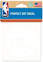 Philadelphia 76ers Perfect Cut Graphic Auto Decal - White