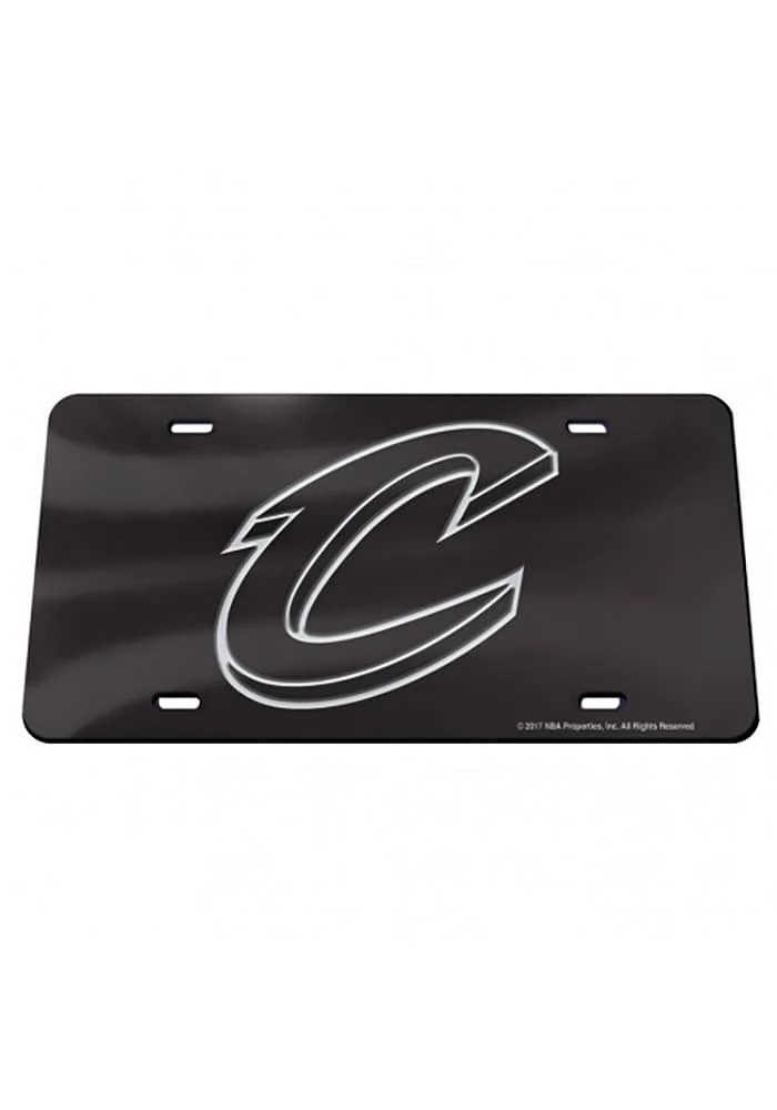 Cleveland Cavaliers Black Crystal Mirror Car Accessory License Plate