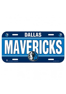 Dallas Mavericks Navy Blue Team Name Car Accessory License Plate