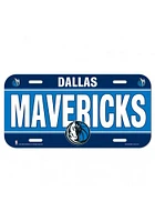 Dallas Mavericks Navy Blue Team Name Car Accessory License Plate