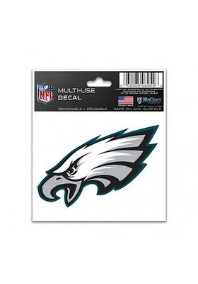 Philadelphia Eagles Multi Use 3X4 Auto Decal - White