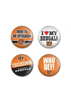 Cincinnati Bengals 4 Pack 1.25 Inch Button