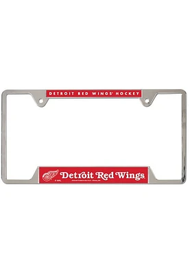 Detroit Red Wings Thin Metal License Plate Frame - Silver