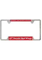 Detroit Red Wings Thin Metal License Plate Frame - Silver