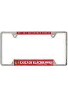 Chicago Blackhawks Metal License Plate Frame - Silver