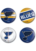 St Louis Blues 4 Pack 1.25 Inch Button - Blue