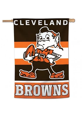 Cleveland Browns 28x40 inch Retro Logo Vertical Banner - Brown