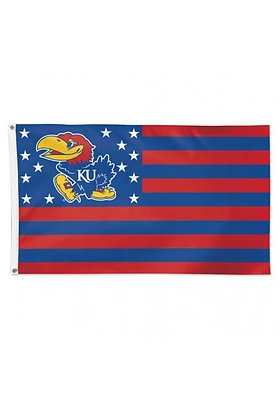 Kansas Jayhawks 3x5 Americana Silk Screen Grommet Flag - Red