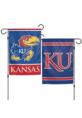 Kansas Jayhawks 12.5x18 2 Sided Garden Flag - Blue
