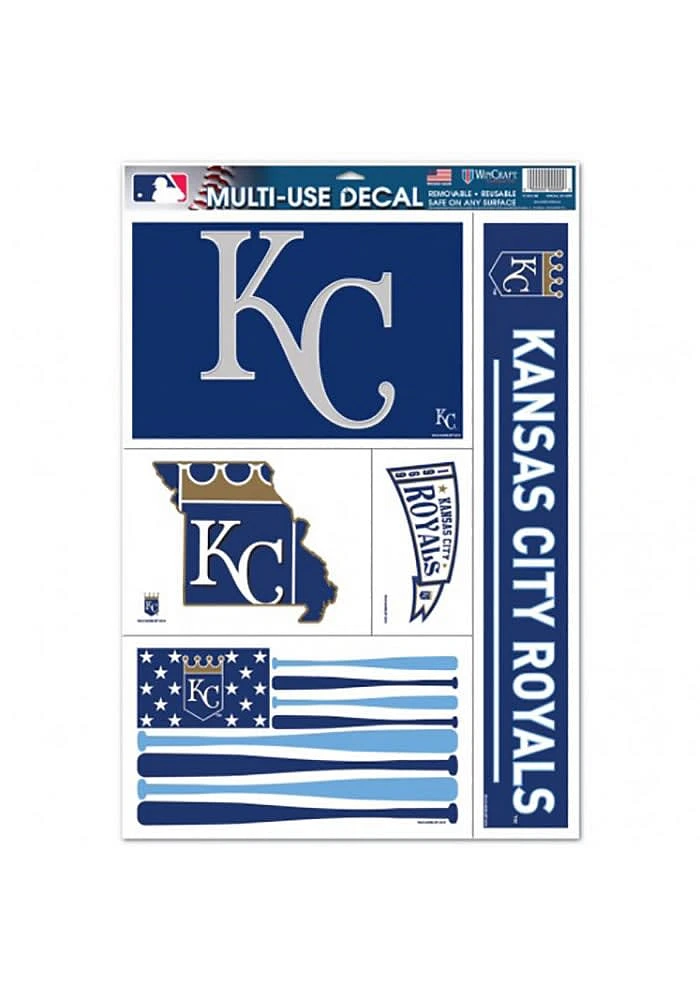 Kansas City Royals 11x17 inch Multi Use Auto Decal - Blue