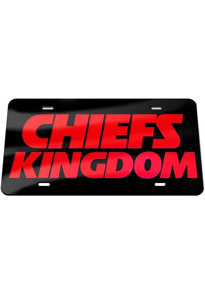 Kansas City Chiefs Black Kingdom Car Accessory License Plate