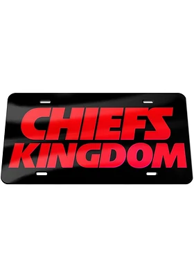 Kansas City Chiefs Black Kingdom Car Accessory License Plate