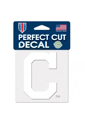 Cleveland Guardians 4x4 inch Perfect Cut Auto Decal - White