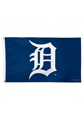 Detroit Tigers Deluxe 3x5 inch Silk Screen Grommet Flag - Navy Blue