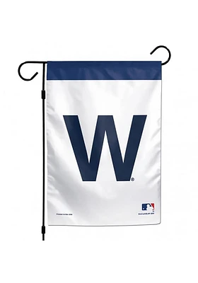 Chicago Cubs 12x18 inch W Garden Flag - White