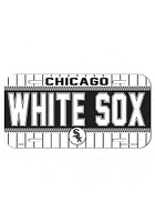 Chicago White Sox Black Plastic Car Accessory License Plate