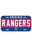 Texas Rangers Blue Plastic Car Accessory License Plate