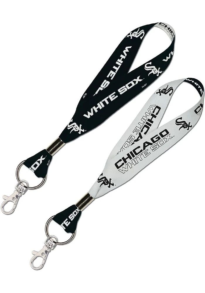Chicago White Sox Wordmark 1 inch Lanyard - Black