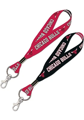 Chicago Bulls Wordmark 1 inch Lanyard - Red