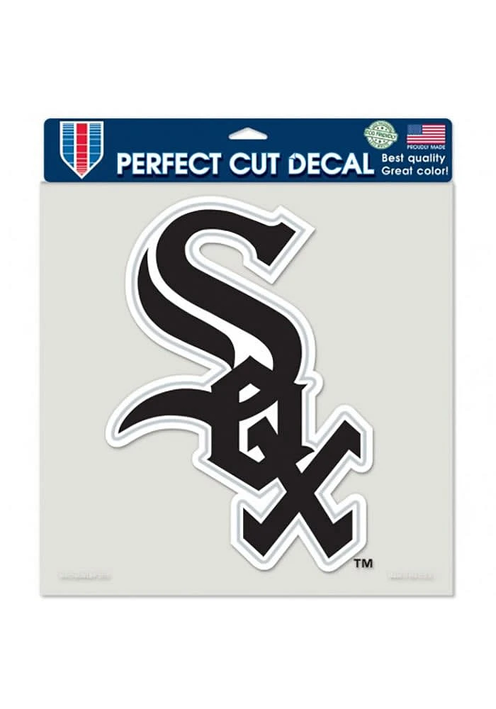 Chicago White Sox 8X8 Auto Decal - Black