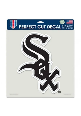 Chicago White Sox 8X8 Auto Decal - Black