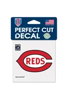 Cincinnati Reds 4X4 Cooperstown Auto Decal - Red