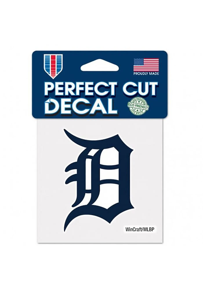 Detroit Tigers 4X4 Auto Decal - Navy Blue