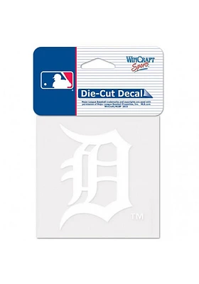 Detroit Tigers 4X4 Auto Decal - White