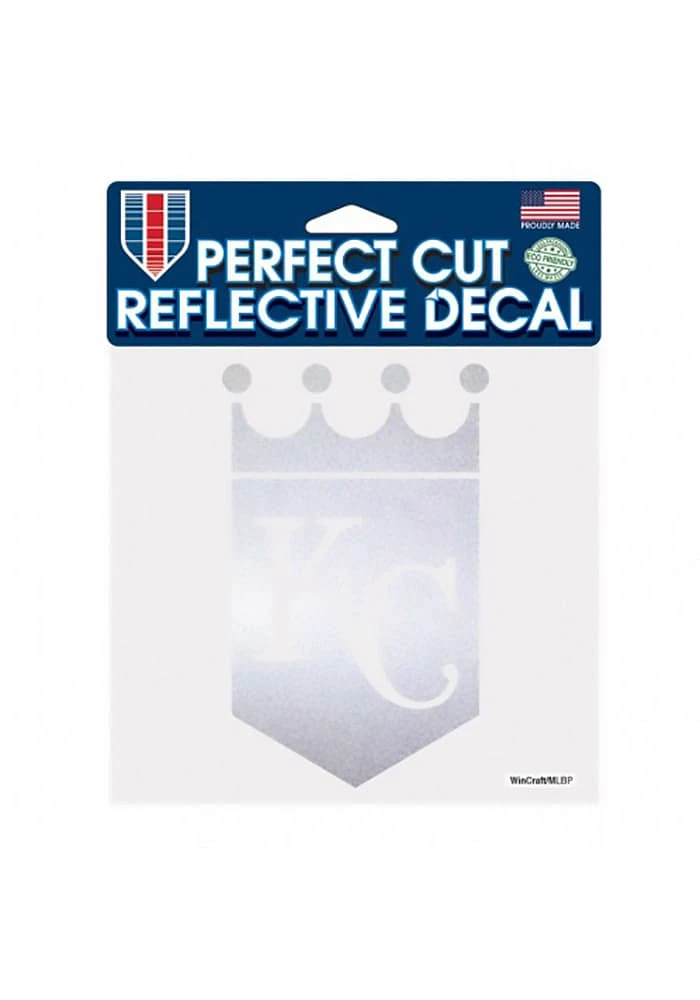 Kansas City Royals 6X6 Auto Decal - Silver