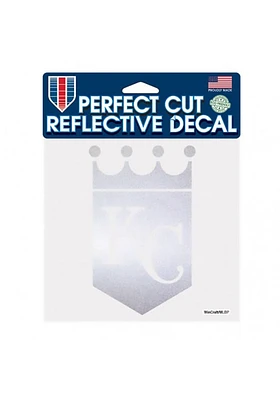 Kansas City Royals 6X6 Auto Decal - Silver