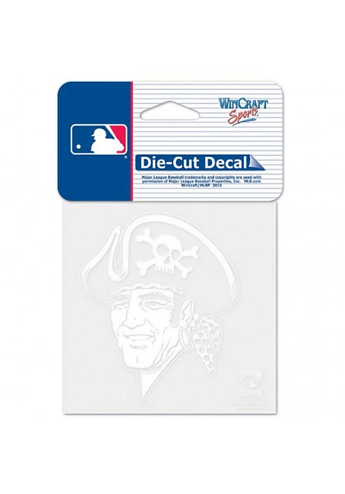 Pittsburgh Pirates 4X4 Design Auto Decal - White