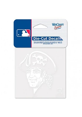 Pittsburgh Pirates 4X4 Design Auto Decal - White