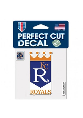 Kansas City Royals Cooperstown Perfect Cut Auto Decal - Blue