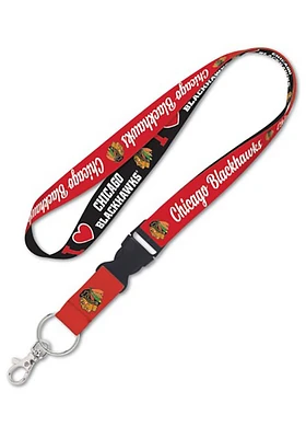 Chicago Blackhawks 1 I Heart Detachable Buckle Lanyard