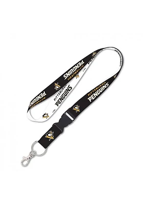 Pittsburgh Penguins 1 inch Lanyard - Black