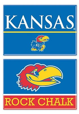 Kansas Jayhawks 2 Pack Rectangle Magnet