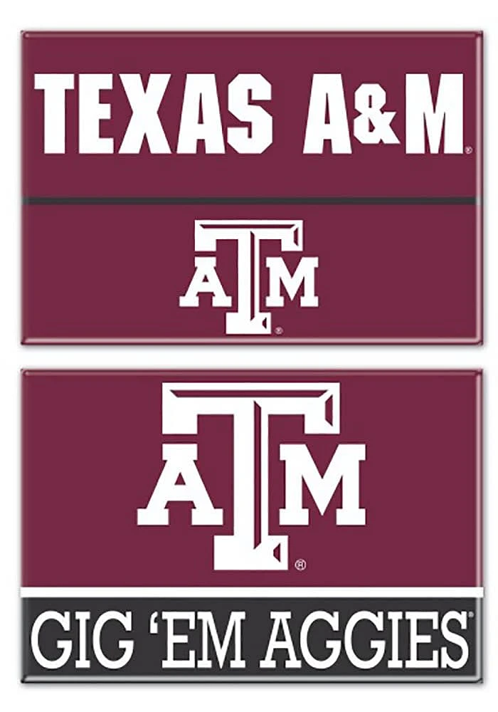 Texas A&M Aggies 2 Pack Rectangle Magnet