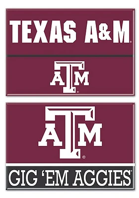 Texas A&M Aggies 2 Pack Rectangle Magnet