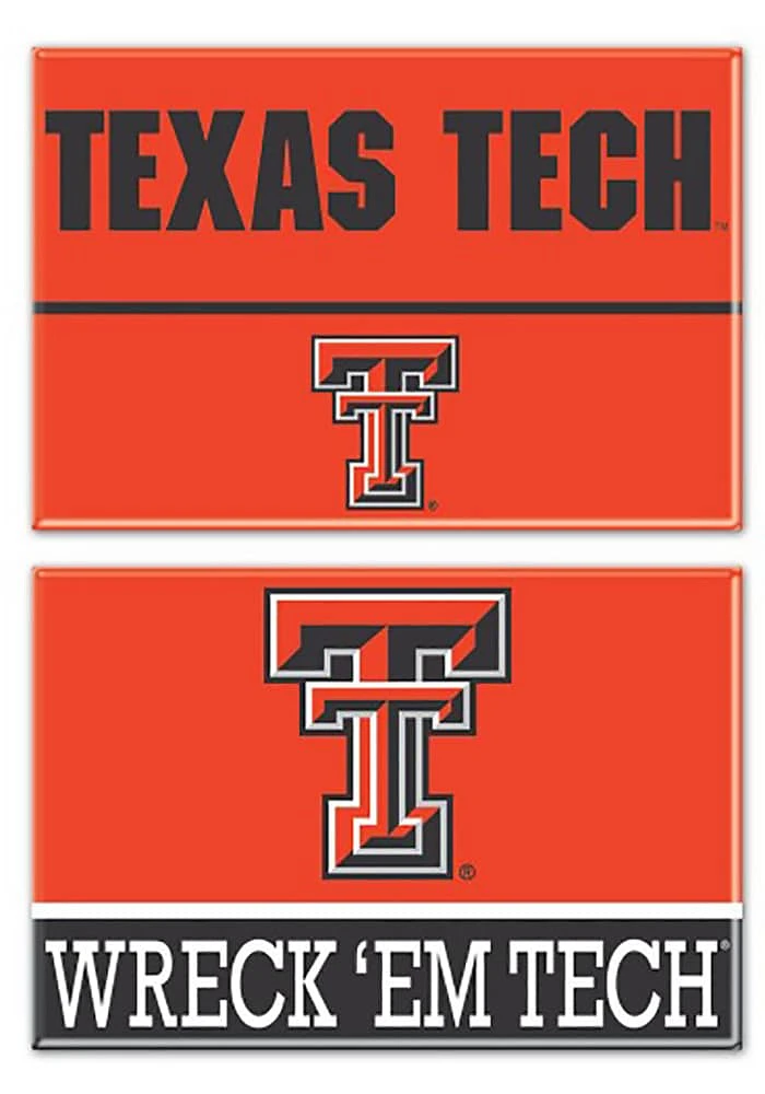 Texas Tech Red Raiders 2 Pack Rectangle Magnet