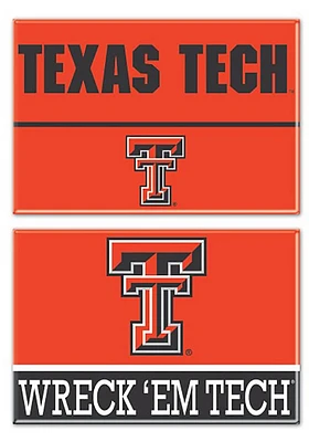 Texas Tech Red Raiders 2 Pack Rectangle Magnet
