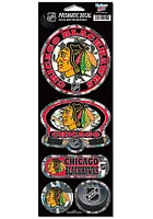 Chicago Blackhawks 4x11 Prismatic Stickers - Black
