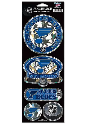St Louis Blues 4x11 Prismatic Stickers - Blue