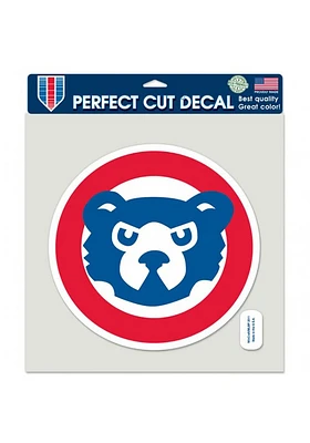 Chicago Cubs 8x8 inch Perfect Cut Cooperstown Auto Decal - Blue