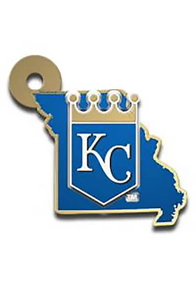 Kansas City Royals State Shape Keychain - Blue
